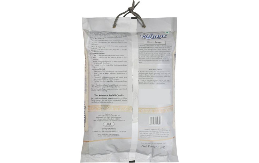 Kohinoor Super Basmati Rice   Pack  5 kilogram
